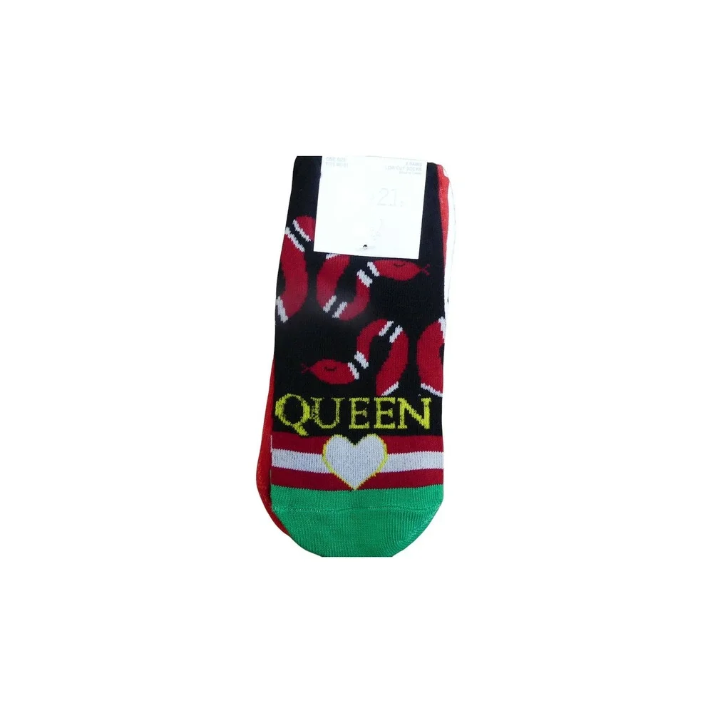 Forever 21 Low Cut Socks Women One Size Multicolor New 5 Pair Pack Graphic Dog